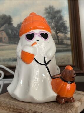 Aldi Halloween Collection Pastel Ceramic Ghost Pumpkin Dog